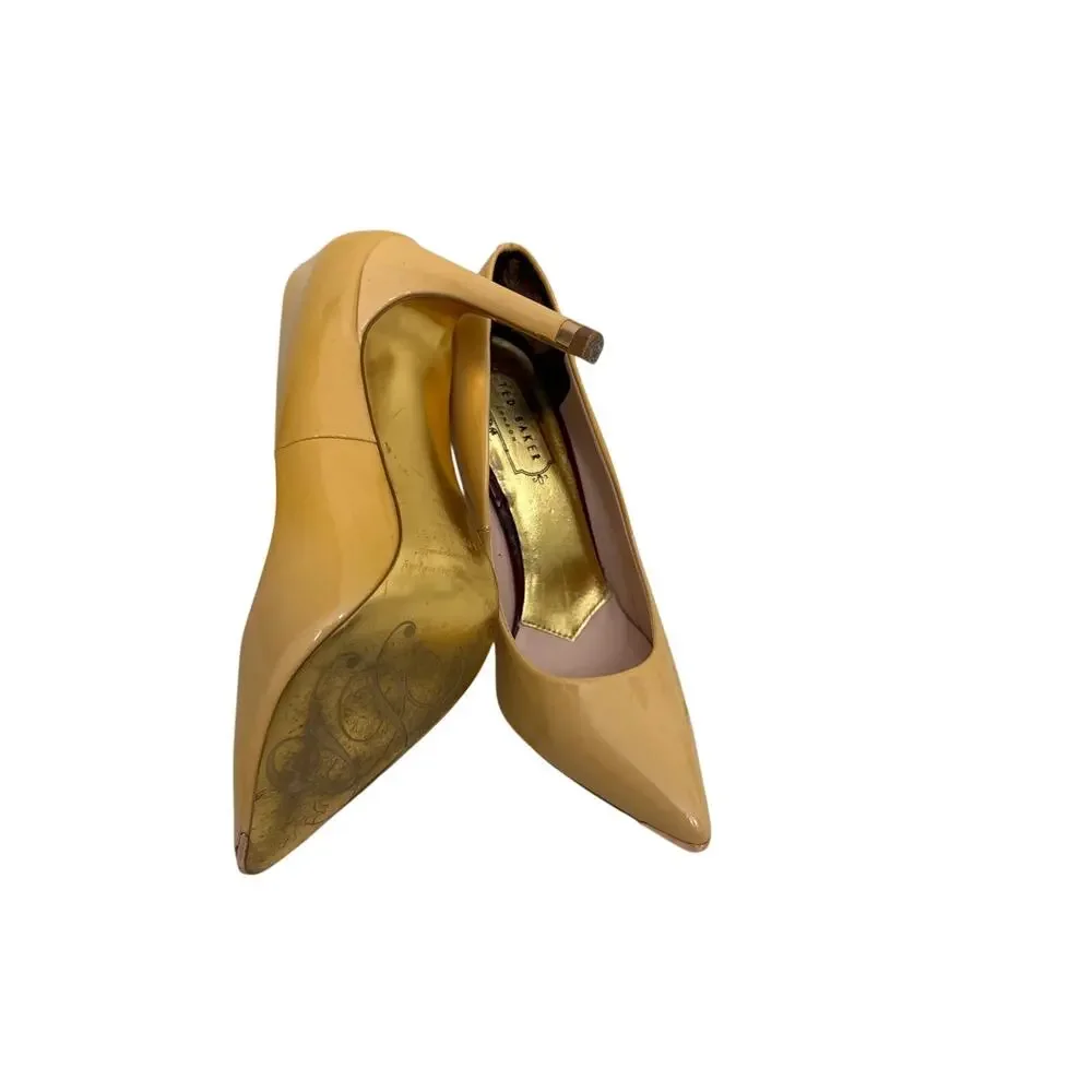 Ted Baker London Shoes Patent Tan High Heel Pumps Size Women's 6.5 (37)